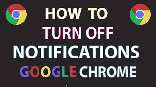 How To Turn Off Notifications On The Google Chrome Browser | PC |