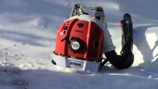 Blowing Snow With The Stihl Br600 Magnum Backpack Blower