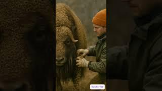 Rescuing the Musk Ox: Watch Barnacles Fall Away as Heroes Cleanse Her Body! #seahelpmission#ytshorts