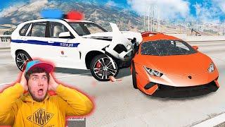 ПОЛИЦЕЙСКАЯ ПОГОНЯ ЗА ЛАМБОЙ ВЛАД А4 - BeamNG Drive