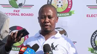 FKF Presidential candidate Dan Mule presents papers to the FKF Electoral Board