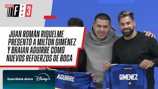 ¡LA PRESENTACIÓN DE MILTON GIMÉNEZ Y BRAIAN AGUIRRE COMO NUEVOS REFUERZOS DE BOCA EN #ESPNF3!