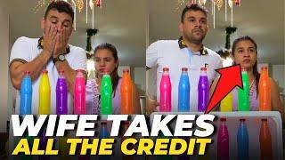 Frustrating TikTok Bottle Challenge: Wife Takes the Credit?! #tiktokviral #tiktokchallenge