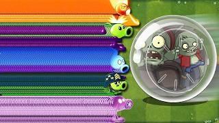 100 PEA & Other Plants LEVEL 1 vs Hamster Ball LEVEL 10 - Pvz 2 Challenge