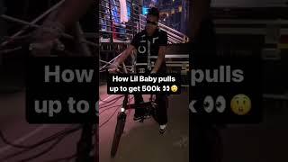 Lil Baby Rides A Bike To Show