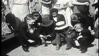 Scenes of Chicago "Century of Progress" World's Fair. Exhibit building called "Th...HD Stock Footage