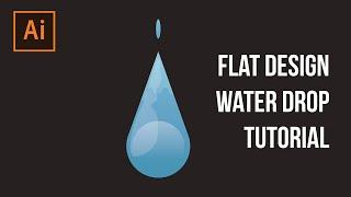 Flat Design Water Drop tutorial in illustrator