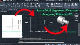 AutoCAD Beginner Practice Drawing -01 | Tamil |