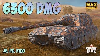 Jagdpanzer E100 with 6300 DAMAGE! ⭕️ Ace Badge ⭕️ WoT Blitz Gameplay