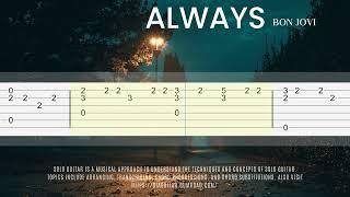 Always - Bon Jovi - Fingerstyle Guitar Tutorial TAB