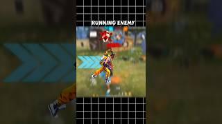 (TOP - 3)  HEADSHOT TRICK RUNNING ENEMY   #freefire #shorts