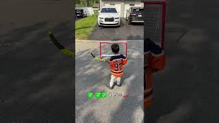 Hockey baby DRIVES a Rolls Royce now #hockey #challenge #trickshots #sports