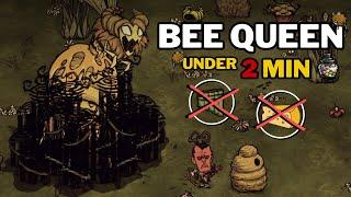 Maxwell vs Bee Queen under 2 minutes (Tier 2 itens, No Beefalo) - Don't Starve Together | DST