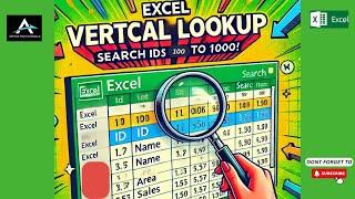 Excel Vertical Lookup Sheet: Search 100 se 1000 Tak IDs Easily with VLOOKUP Formula!.