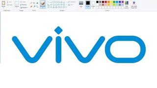 How to draw VIVO Logo on Computer using Ms Paint in easy steps | Logo Drawing Tutorial.