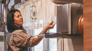 Daily life of a housewife in a village house. How I make homemade bread. Kitchen cleaning