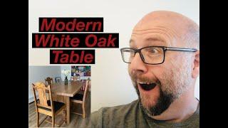 Modern White Oak Table Build | Custom Furniture Edmonton