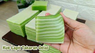 RESEP KUE LAPIS TEPUNG BERAS TAKARAN GELAS BELIMBING ENAK LEMBUT BISA UNTUK JUALAN