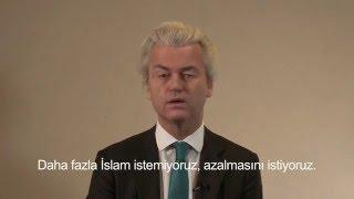 Geert Wilders tells Turks: Turkey not welcome in Europe