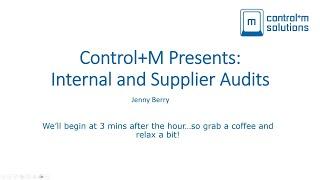 Control+M Presents:  Internal and Supplier Audits in Plex by Rockwell
