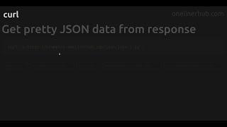 Get pretty JSON data from response #curl