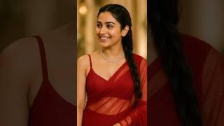 Red saree indian model looking beautiful #ai #shorts #reels #love #girl #model #saree #trending