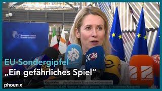 Katja Kallas (Vizepräsidentin EU-Kommission) beim EU-Sondergipfel am 06.03.2025