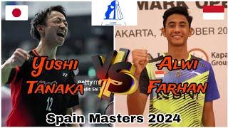 Full Match!! Alwi Farhan (INA) vs Yushi Tanaka (JPN) - Badminton Spain Masters 2024