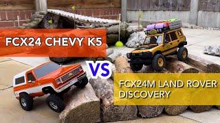 FCX24 Chevy K5 Vs FCX24M Land Rover Discovery: Which One is the Best? #rc #rcfun #fun #fms