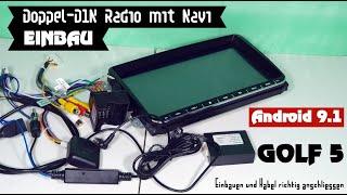 VW Golf 5/Android Radio 9.1 2 DIN Einbau/ugradnja (Part 2)