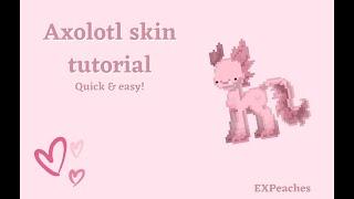 How to make an axolotl skin | Pony Town tutorial (simple!)