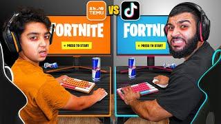 Last To Sleep Using TikTop Shop Vs Temu Gaming Setups Wins! (Fortnite)