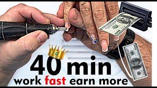 WORK FAST - EARN MORE! GURU RUSSIAN NAIL TECH SHOWS HOW TO SPEED UP AND EARN MORE MONEY ON GEL NAILS