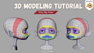 3D Modeling Tutorial - Modeling a stylized Character head ready for Animation in Blender