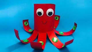 Easy Octopus Paper Craft | Easy Crafts for Kids