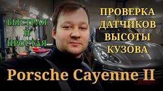 Porsche Cayenne - Проверка датчиков высоты кузова. Неиспр. сист. ход. части.