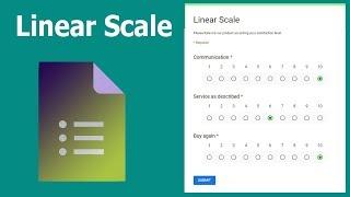 How to Create a Linear Scale Question form using google forms