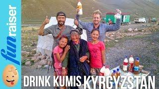 Drink Kumis (Fermented Mare's Milk) in Kyrgyzstan