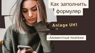 Anlage UH1- об установлении Алиментных платежей- Как заполнить заявление