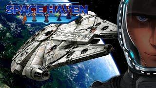 Space Haven Space Shipyard - Work in progress Millennium Falcon! | Let's Play Space Haven Gameplay