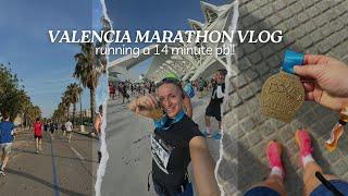 VALENCIA MARATHON VLOG | running a 14 minute PB | full day of eating