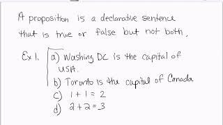 1.1 Classify English sentences into propositions and non-propositions