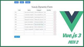 Vue3 dynamic row | Vue3 dynamic form | Path 2