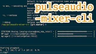 pulseaudio-mixer-cli, ncurses-based mixer for PulseAudio streams