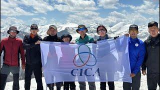 #CICA flag flying on Satpayev Peak to celebrate #friendship, #confidence and promote #tourism