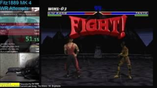 Mortal Kombat 4 any% Speedrun Liu Kang 1m 46s N64 (Former WR)