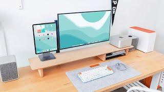 One Monitor Desk Setup - iPad, Mac Studio, PC, & Nintendo Switch