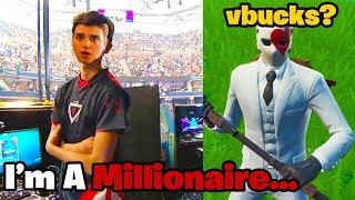 pretending to be a MILLIONAIRE on FORTNITE