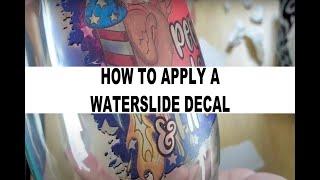 How to apply a waterslide decal onto a wine glass