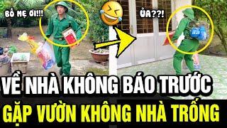 Đu trend 'VỀ NHÀ KHÔNG BÁO TRƯỚC' anh lính ngơ ngác vì người BẤT NGỜ lại chính là bản thân | TÁM TV